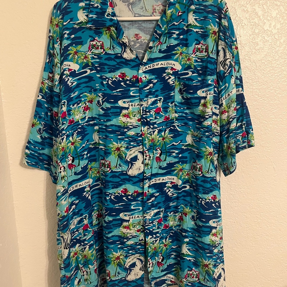 Blue Hawaiian Shirt